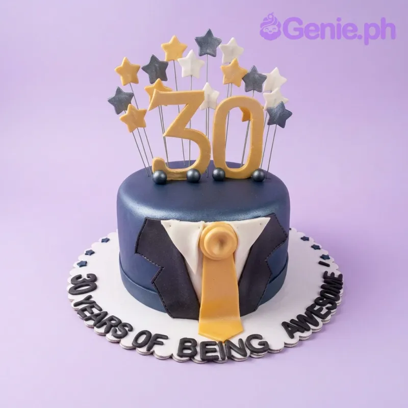 Tuxedo Birthday Suit Cake Design