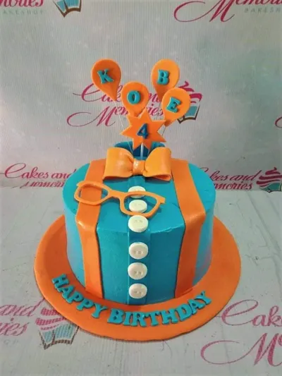 Tuxedo Blippi Cake Design