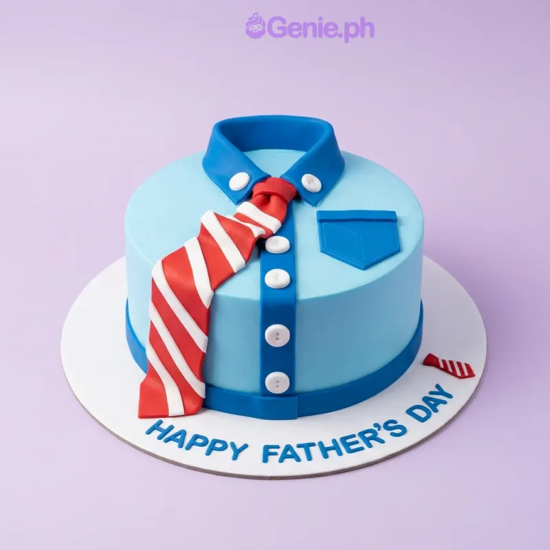 Tuxedo Father's Day Shirt Cake Design