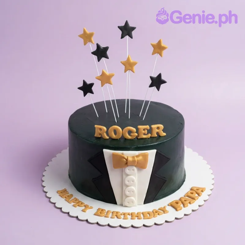 Tuxedo Papa Suit Cake Design