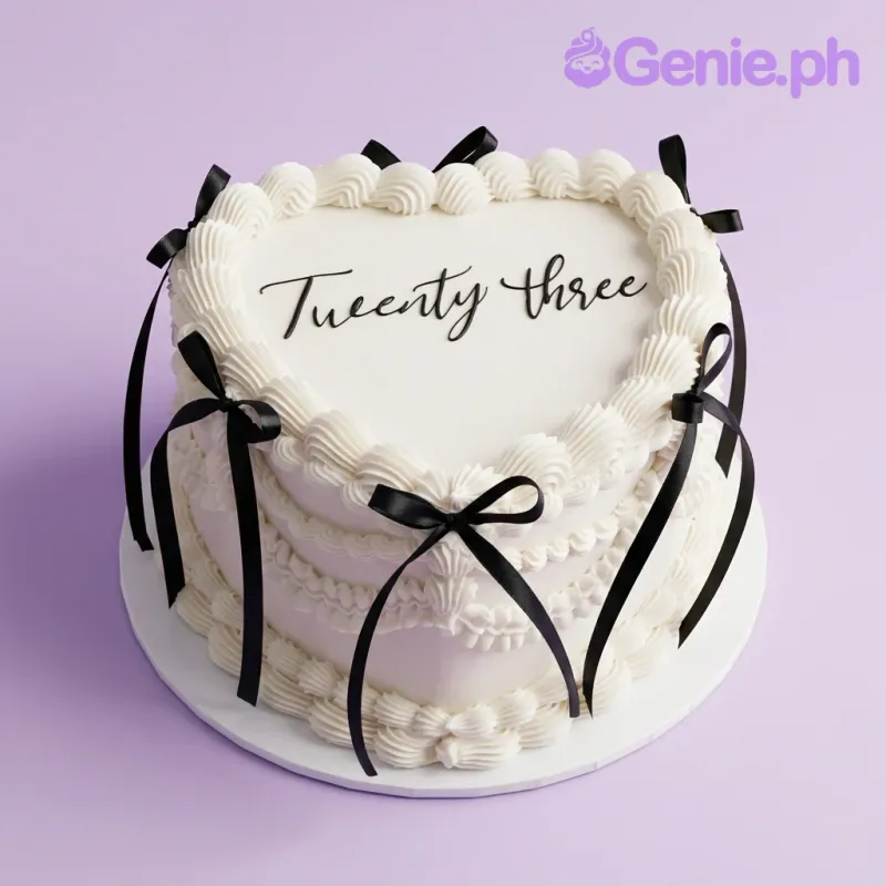 Twenty Three Heart Lambeth Cake Design