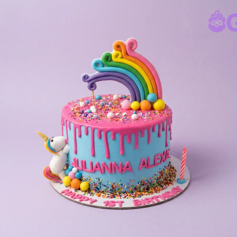 Unicorn Rainbow Cake