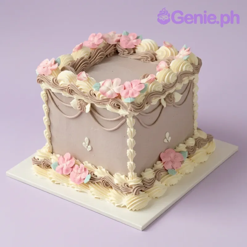 Vintage Pink Floral Lavender Cakes Cake Design
