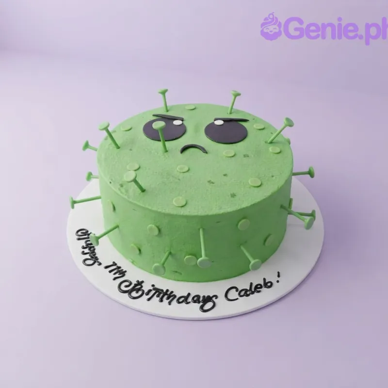 Virus Character Quarantine Cake Design