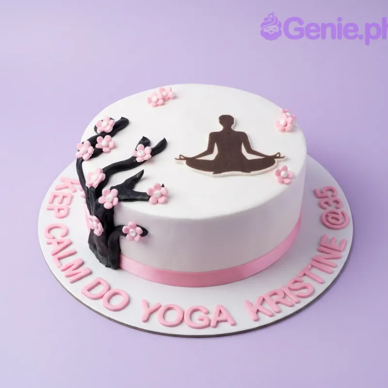Yoga Women Cake Design