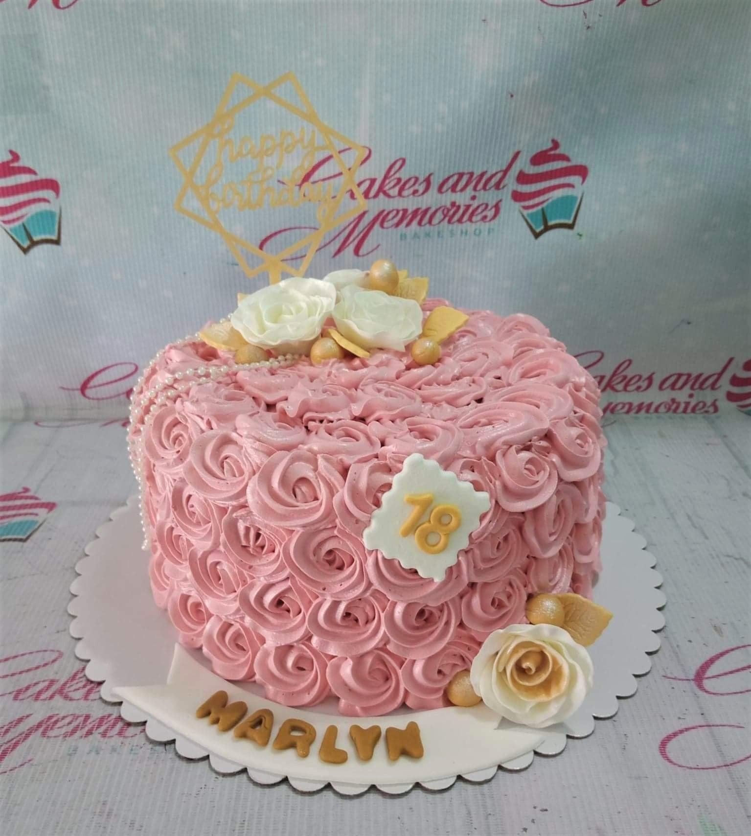 18th Birthday Rosette Cake