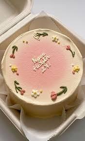 24th birthday floral Bento - white, yellow, pink theme with Piped white icing flower