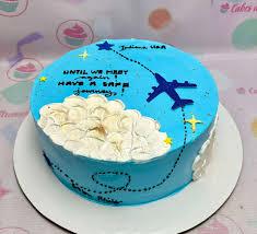 airplane, travel 1 Tier - yellow, blue, white theme with airplane and white clouds