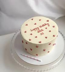 birthday hearts 1 Tier - red theme with scattered small heart shapes