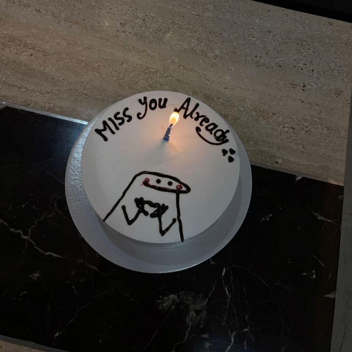 Flork minimalist Bento - blue theme with blue candle