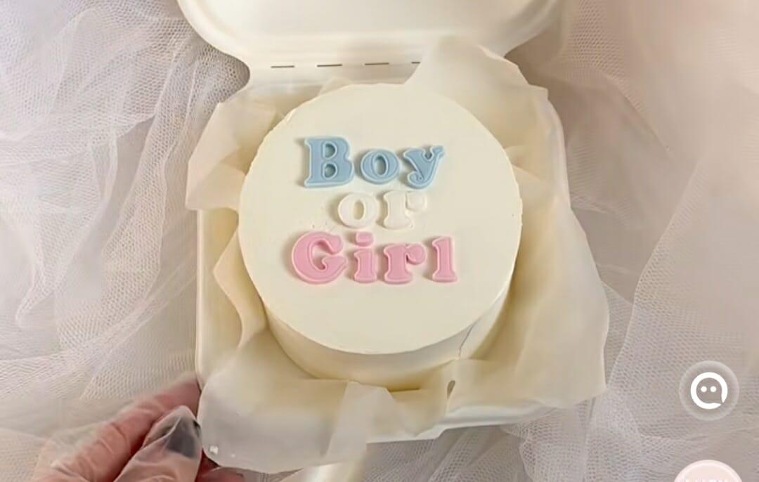 Gender reveal Bento - colorful theme with intricate details