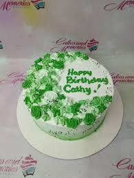 Green birthday 1 Tier - black theme with black sprinkles