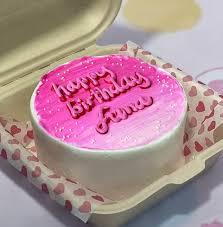 pink birthday Bento - white, pink theme with white sprinkles