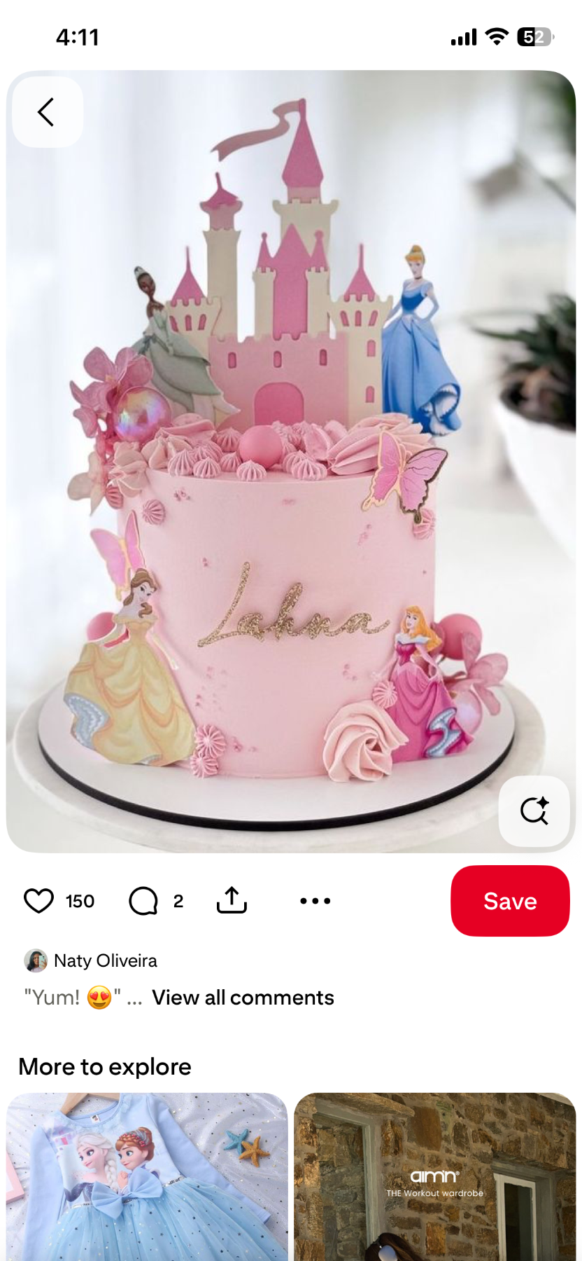 princess castle 1 Tier - pink, rose theme with pink castle and pink butterflies