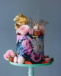 romantic floral 1 Tier Fondant - gold, pink, rose theme with gold leaf and strawberries
